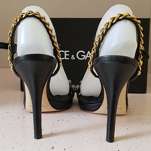 AUTHENTIC DOLCE & GABBANA BLACK HEELS - Picture 3 of 8